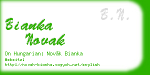 bianka novak business card