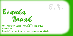 bianka novak business card